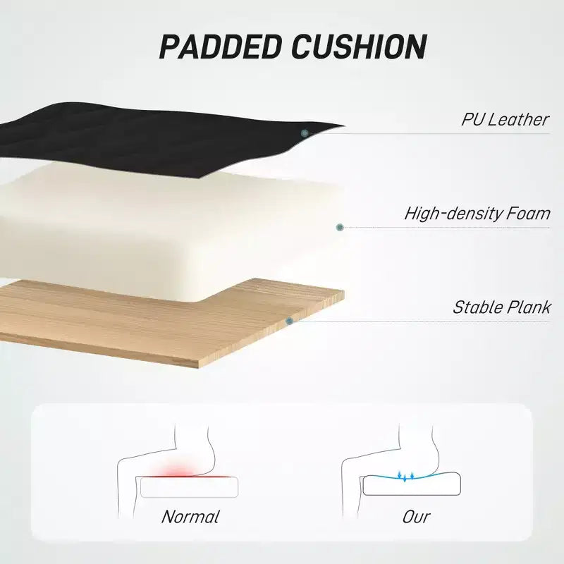Chaise de Bureau sans Accoudoirs à Roulettes, Chaise de Bureau en Cuir PU avec Hauteur Réglable, Pivotante à 360° pour la Lecture