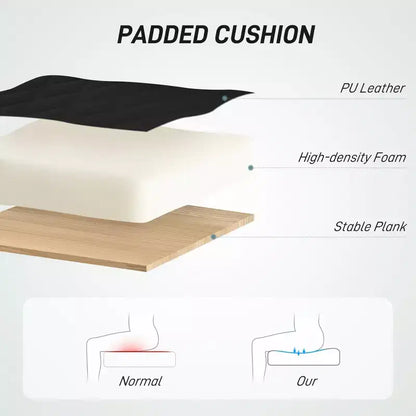 Chaise de Bureau sans Accoudoirs à Roulettes, Chaise de Bureau en Cuir PU avec Hauteur Réglable, Pivotante à 360° pour la Lecture
