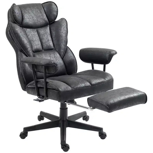396lbs. Big and Tall Office Chair, Massage Office Chair with Footrest, Lumbar Support & Reclining Function