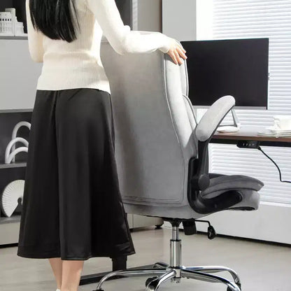 Chaise de bureau ergonomique, Chaise de bureau avec accoudoirs relevables, Chaise d'ordinateur en tissu diamant pour bureau à domicile