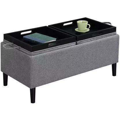 Pouf de rangement Magnolia HomeStock Comfort avec plateaux