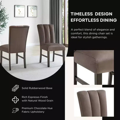 Ensemble de salle à manger moderne 5 pièces Roundhill Furniture Cavira, table à manger en faux marbre avec quatre chaises rembourrées