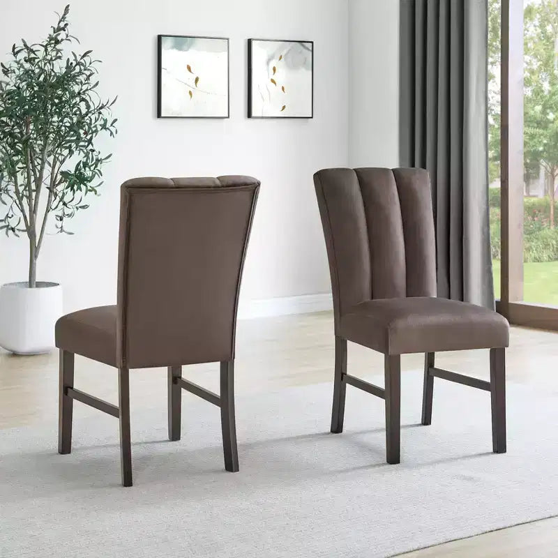 Ensemble de salle à manger moderne 5 pièces Roundhill Furniture Cavira, table à manger en faux marbre avec quatre chaises rembourrées