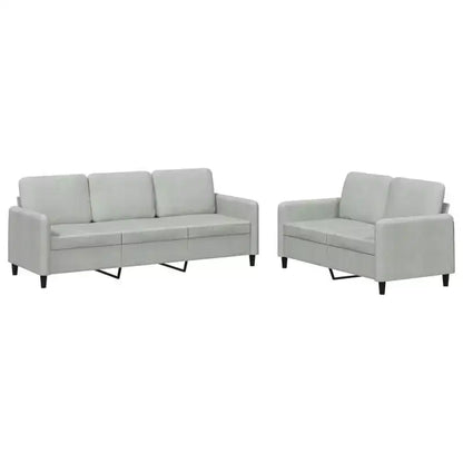 vidaXL 2 Piece Sofa Set Black Velvet