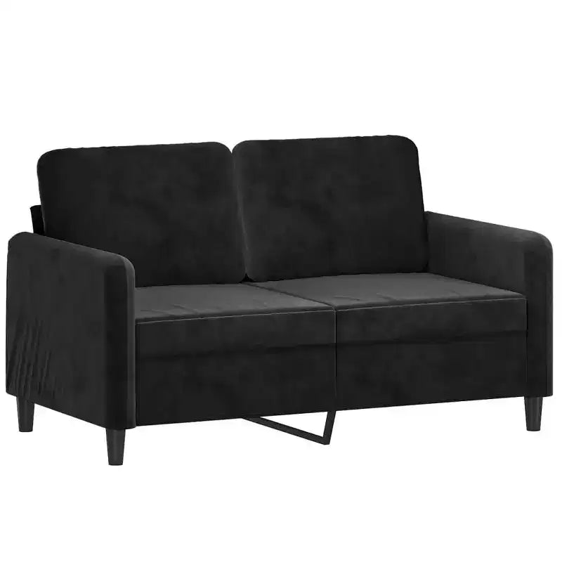 vidaXL Ensemble de canapés 2 pièces en velours noir