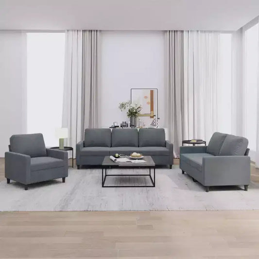 vidaXL Ensemble canapé avec coussins Canapé fauteuil pour salon 3 pièces Velours