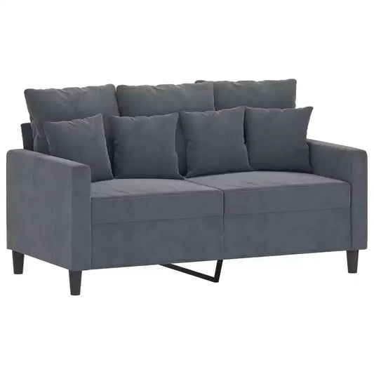 vidaXL 2-Seater Sofa Dark Gray 47.2 Velvet