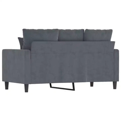 vidaXL Canapé 2 places gris foncé 47,2 Velours