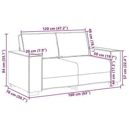 vidaXL Fauteuil Noir 160 x 78 x 84 cm Similicuir