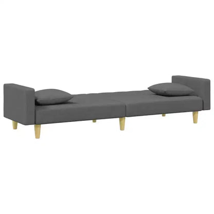 vidaXL Canapé-lit 2 places avec oreillers et pouf, mobilier en tissu