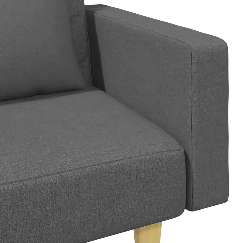 vidaXL Canapé-lit 2 places avec oreillers et pouf, mobilier en tissu