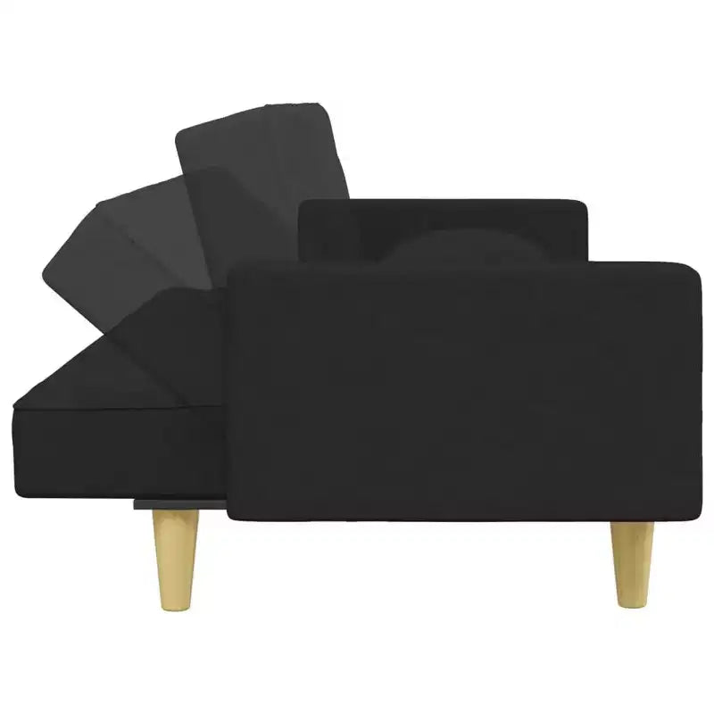 vidaXL Canapé-lit 2 places avec oreillers et pouf, mobilier en tissu