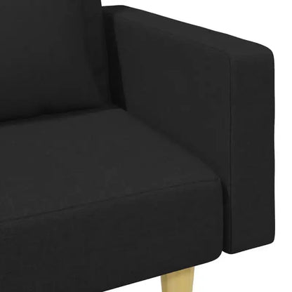 vidaXL Canapé-lit 2 places avec oreillers et pouf, mobilier en tissu