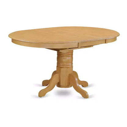 Ensemble de salle à manger côtier - Table ovale 5 pièces et 4 chaises - Table 42/60 avec rallonge papillon - Tissu de lin
