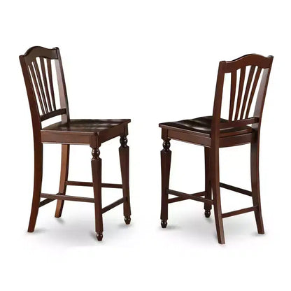 Ensemble Table de bar et Chaises de cuisine modernes - Table carrée de 91 cm avec 4 tabourets - Ensemble de salle à manger en bois dur