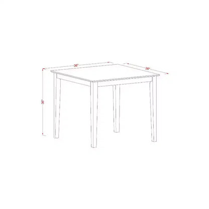 Ensemble Table de bar et Chaises de cuisine modernes - Table carrée de 91 cm avec 4 tabourets - Ensemble de salle à manger en bois dur