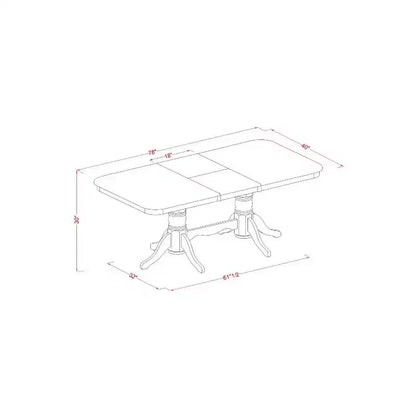 Ensemble table et chaises de salle à manger 5 pièces - Table de cuisine ronde avec rallonge