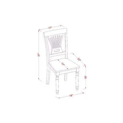 Ensemble de salle à manger ovale 5 pièces avec plateau en bois massif finition marron selle et 4 chaises avec