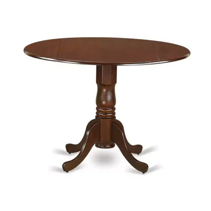 Ensemble de salle à manger rustique : table de cuisine ronde 5 pièces 107 cm avec rallonges et 4 chaises Parsons
