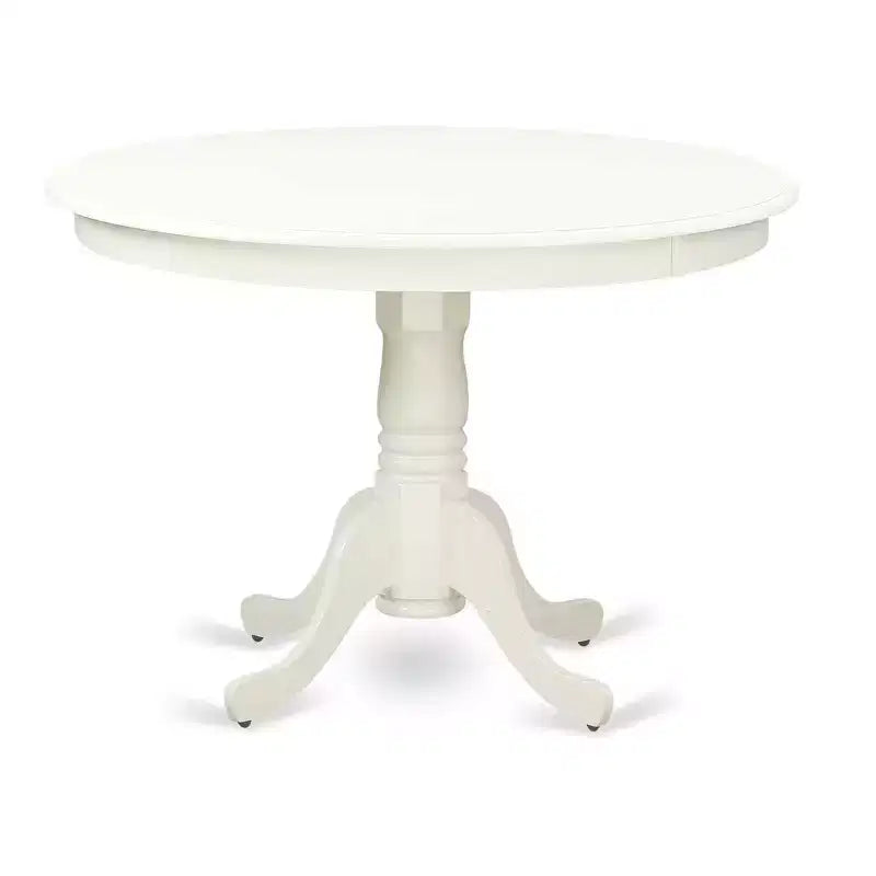 Ensemble Table de Salle à Manger Ronde 5 Pièces - Table de 42 Pouces et 4 Chaises - Cuir PU Rose Flamant - Meubles de Cuisine
