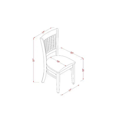 Ensemble Table et Chaises de Cuisine - Table en Bois Massif avec 4 Chaises - Design Moderne