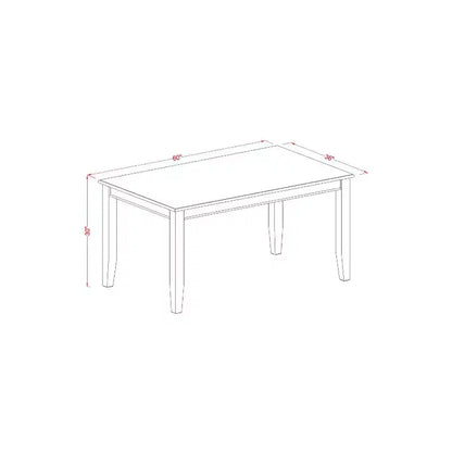 Ensemble de salle à manger rectangulaire épuré avec banc - Table de cuisine et chaises 6 pièces - Design moderne