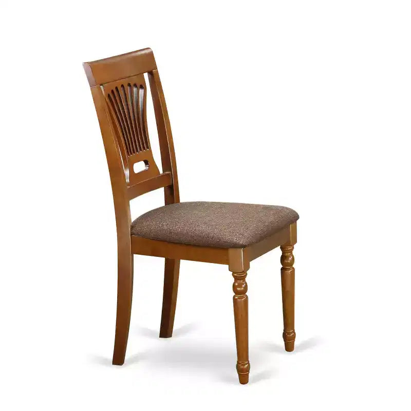 Ensemble Table de Cuisine Moderne - Table Rectangulaire et 4 Chaises, 5 Pièces, Idéal Petits Espaces, Finition Marron Selle
