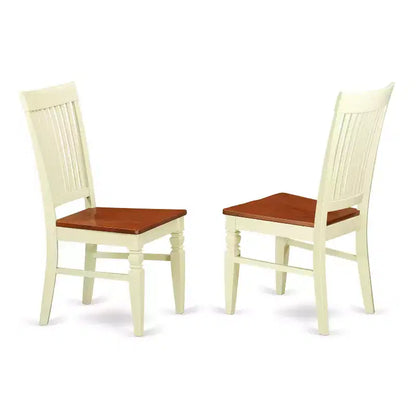 Ensemble de salle à manger 5 pièces - Table de cuisine et 4 chaises - Sièges en bois de style antique
