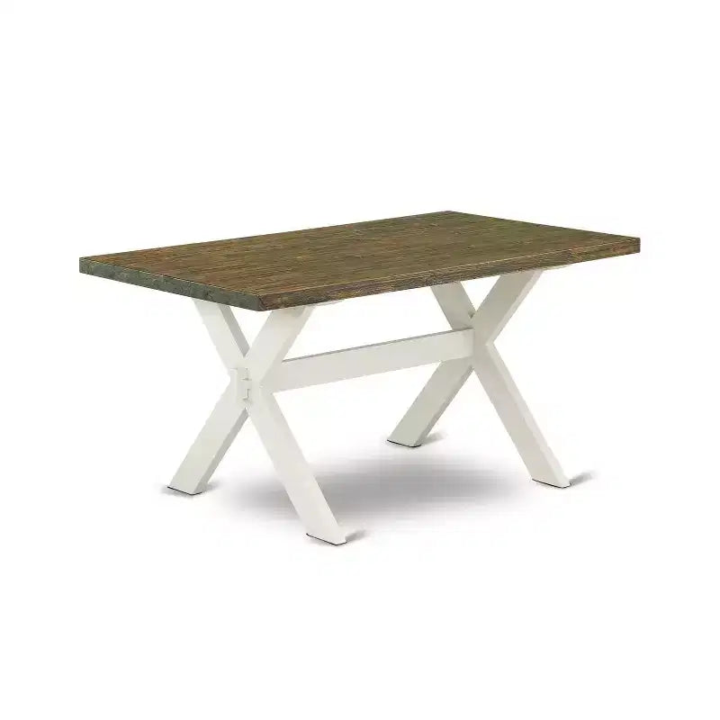 Ensemble de salle à manger 5 pièces en chêne massif naturel avec 1 table et 4 chaises avec
