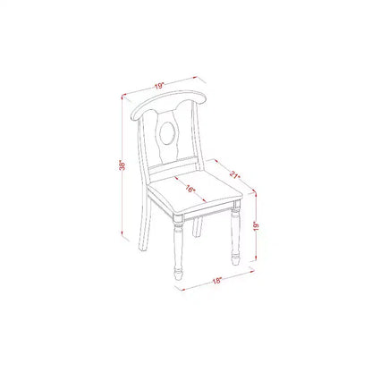 Table de salle à manger HomeStock 7 pièces rectangulaire au fini noir avec plateau en bois massif et 6 chaises