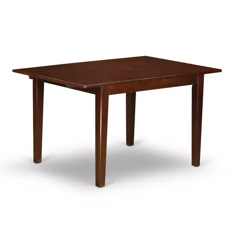 City Chic Dining Set - 3 Piece Table & Chair Set - Rectangle Table with Leaf - Mahogany Finish