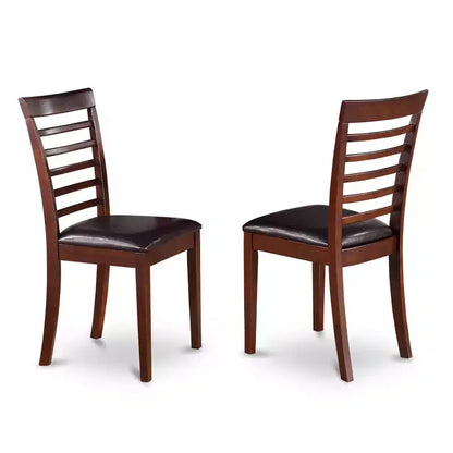 Ensemble de salle à manger City Chic – Table et chaises 3 pièces – Table rectangulaire avec rallonge – Finition acajou