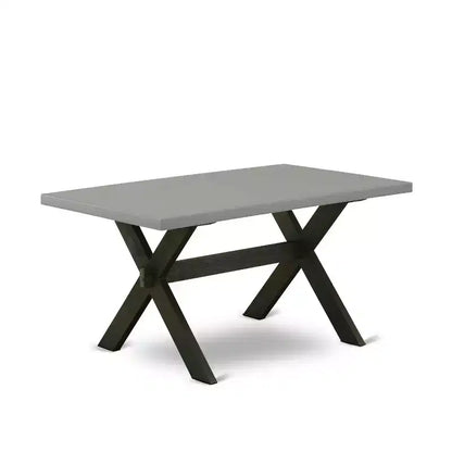 Ensemble de salle à manger HomeStock 5 pièces, table avec plateau en bois massif finition chêne naturel et 4 chaises