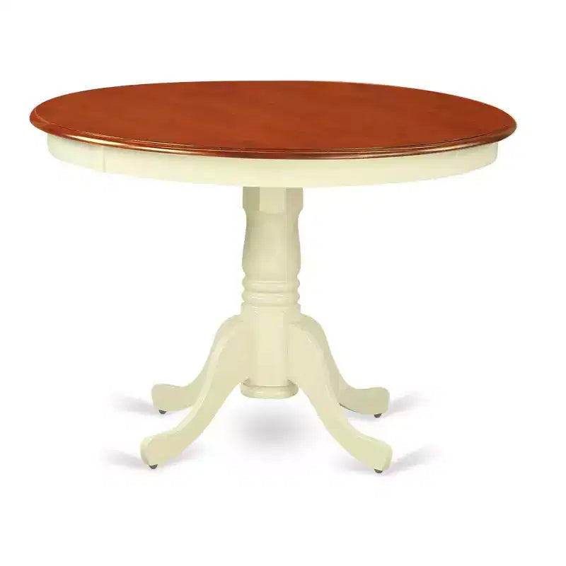 Ensemble de salle à manger rond 3 pièces Table de 107 cm et 2 chaises style toscan