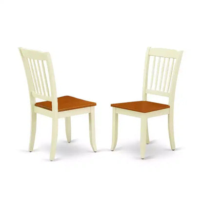 Ensemble de salle à manger rond 3 pièces Table de 107 cm et 2 chaises style toscan