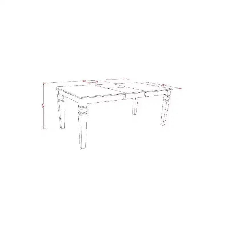 Ensemble de salle à manger 5 pièces rectangulaire 107x152 cm avec table et chaises pieds blancs lin