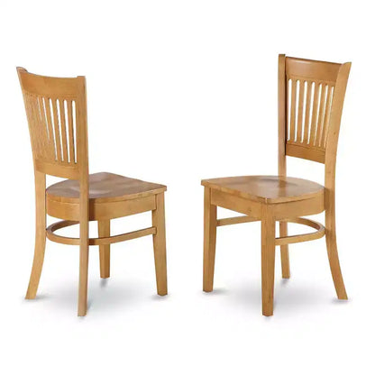 HomeStock Ensemble de 5 meubles de salle à manger, comprenant une table rectangulaire avec plateau en bois massif finition chêne naturel, 2 bancs et 2 chaises