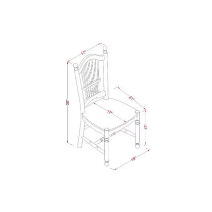 Ensemble de table à manger moderne 3 pièces – Table et chaises en bois blanc lin – Ensemble de dînette de cuisine
