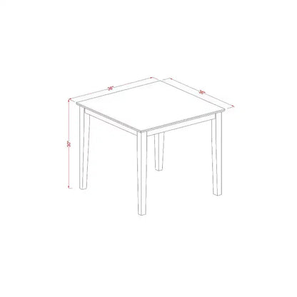 Ensemble Table et Chaises 3 Pièces - Table à Manger Carrée - Ensemble Table de Cuisine - Design Élégant