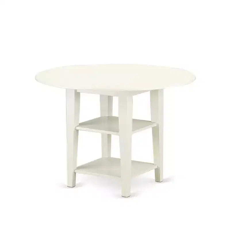 Salle à manger victorienne 5 pièces, table ronde et 4 chaises extensibles de 20 à 42 pouces