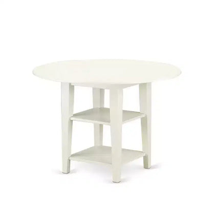 Salle à manger victorienne 5 pièces, table ronde et 4 chaises extensibles de 20 à 42 pouces