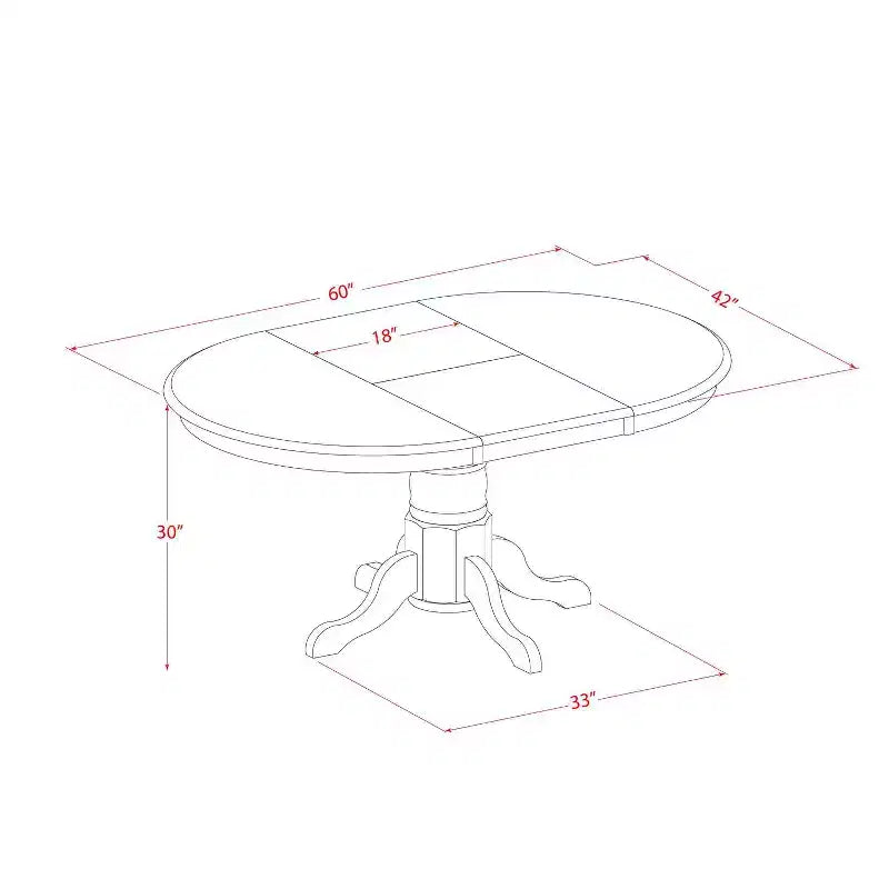 Ensemble de salle à manger 7 pièces avec table et chaises - Meubles de cuisine et salle à manger - Fini Cerisier Noir