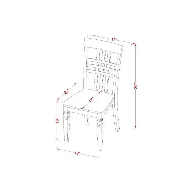 Ensemble de salle à manger 7 pièces avec table et chaises - Meubles de cuisine et salle à manger - Fini Cerisier Noir