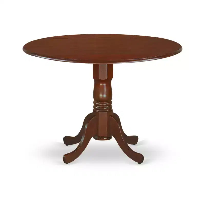 HomeStock 3-Pc Mahogany Finish Solid Wood Top - Dining Room Set - Seats 4