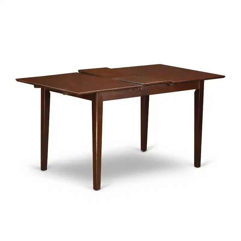 Ensemble Table de Cuisine avec Chaises - Salle à Manger 3 Pièces, Tissu Lin, Table à Rallonge Papillon
