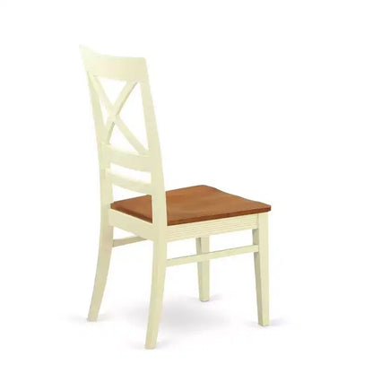 Salle à manger moderne 9 pièces - Table rectangulaire et 8 chaises - Finition cerisier crème - Cuisine Salle à manger