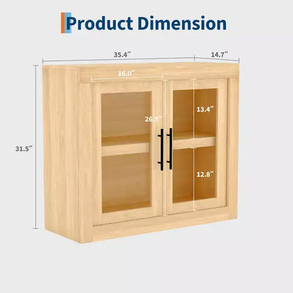 Bahut de 179,8 cm avec 4 portes, buffet moderne de style rustique avec rangements, console multimédia en bois pour le salon et la cuisine