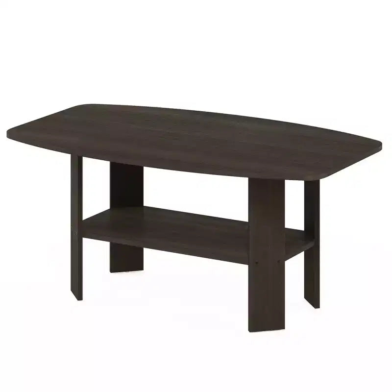 Table Basse HOMLUX à 2 Niveaux, Table Basse Moderne avec Étagère Ouverte de Rangement pour Salon