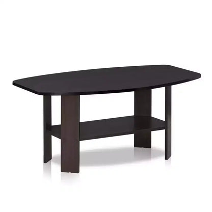 Table Basse HOMLUX à 2 Niveaux, Table Basse Moderne avec Étagère Ouverte de Rangement pour Salon