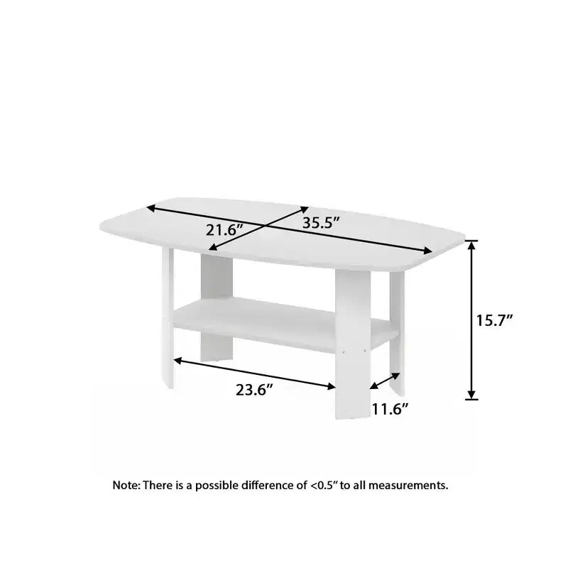 Table Basse HOMLUX à 2 Niveaux, Table Basse Moderne avec Étagère Ouverte de Rangement pour Salon